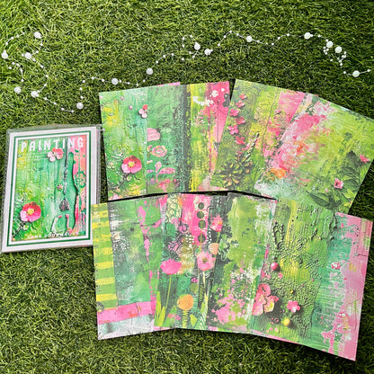 30 Sheets Art Painting Series Vintage Flower Material Paper