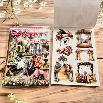 20 sheets Europe and the US landscape figures love and travel sticker book