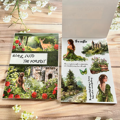 20 sheets Europe and the US landscape figures love and travel sticker book