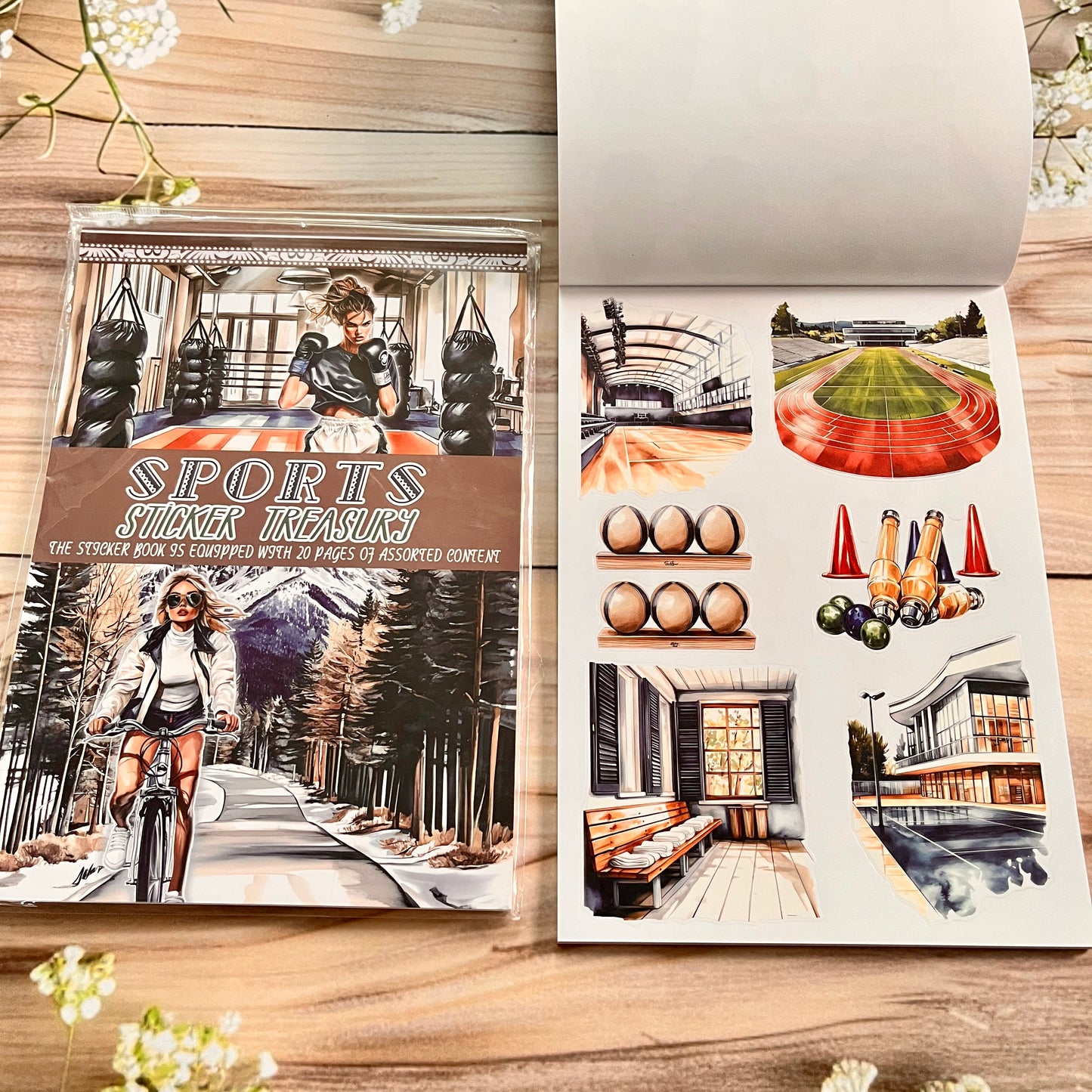 20 sheets Europe and the US landscape figures love and travel sticker book