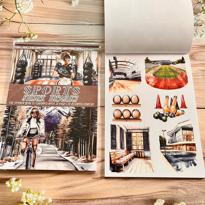 20 sheets Europe and the US landscape figures love and travel sticker book