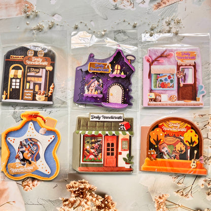 20 Pcs Daily Craft Series Realistic Fabric textured Stickers