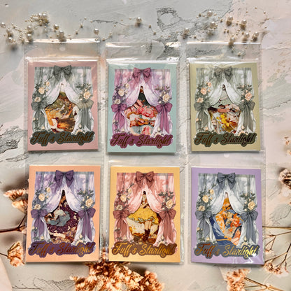 20 Pcs Fufu's Starry Series Lolita themed Retro Character Stickers