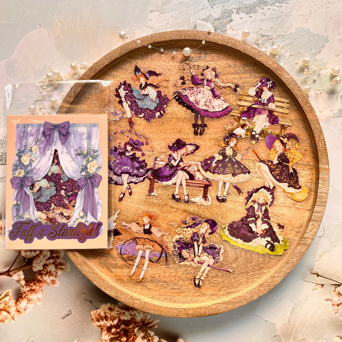20 Pcs Fufu's Starry Series Lolita themed Retro Character Stickers