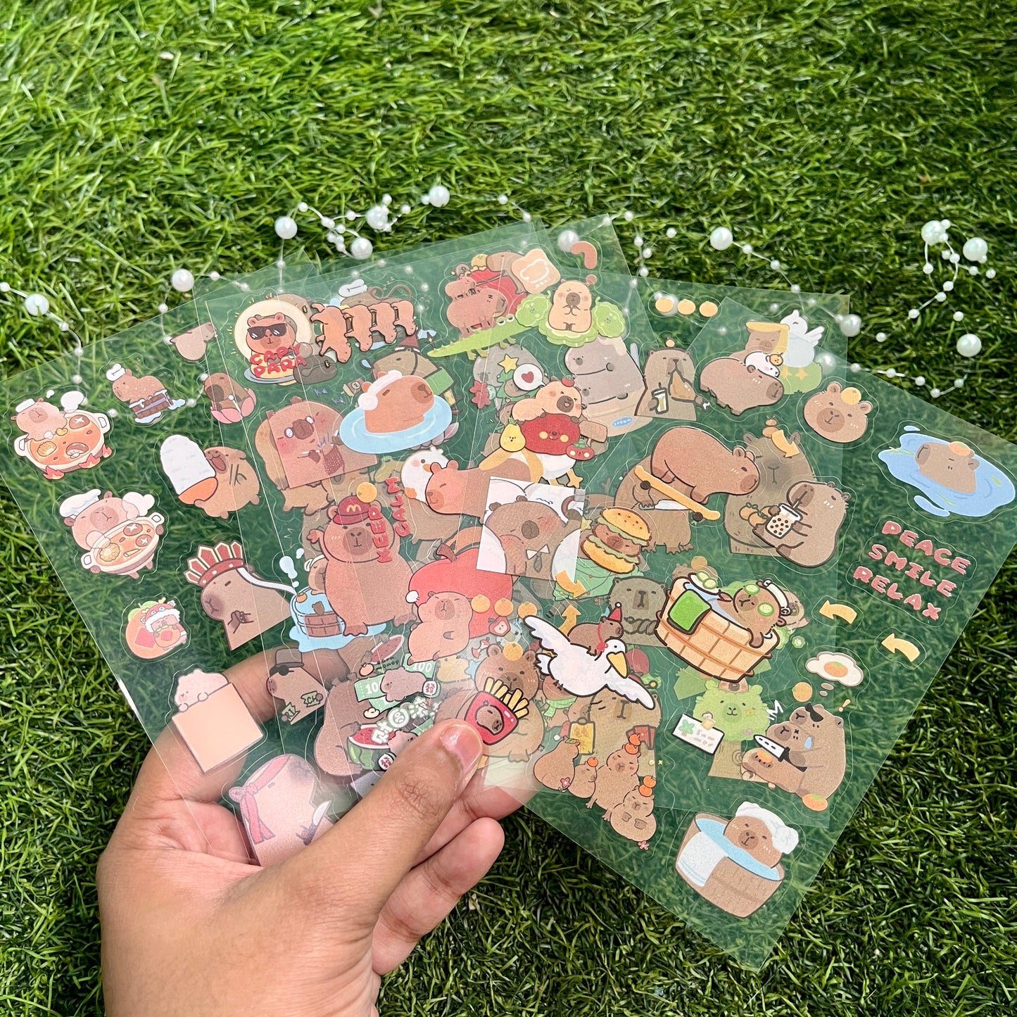 6pcs/pack cute cartoon stickers for Daily journaling