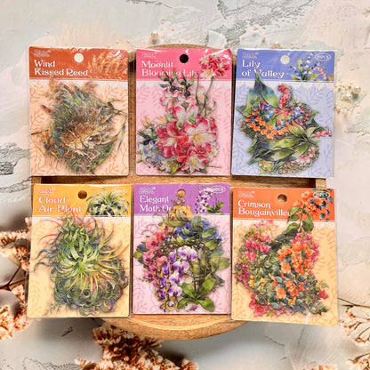 20 Pcs Tinglan Flora Series Pretty Flower Stickers