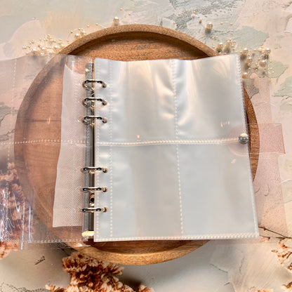 6 ring Loose leaf Photo Album Transparent Glittery Storage Journal