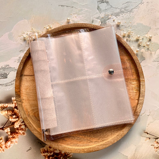 6 ring Loose leaf Photo Album Transparent Glittery Storage Journal