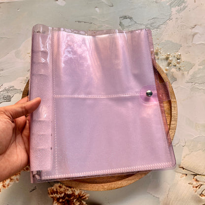 6 ring Loose leaf Photo Album Transparent Glittery Storage Journal
