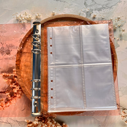 A5 Clear Wavy-Patterned Storage Album Ring Binder Journal