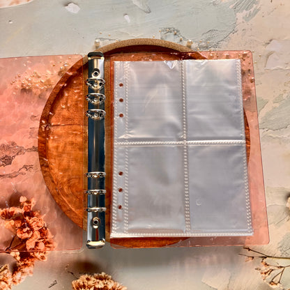 A5 Clear Wavy-Patterned Storage Album Ring Binder Journal