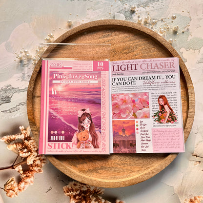 10 Sheets A Girl's Thoughts Series Retro Scrapbooking Paper