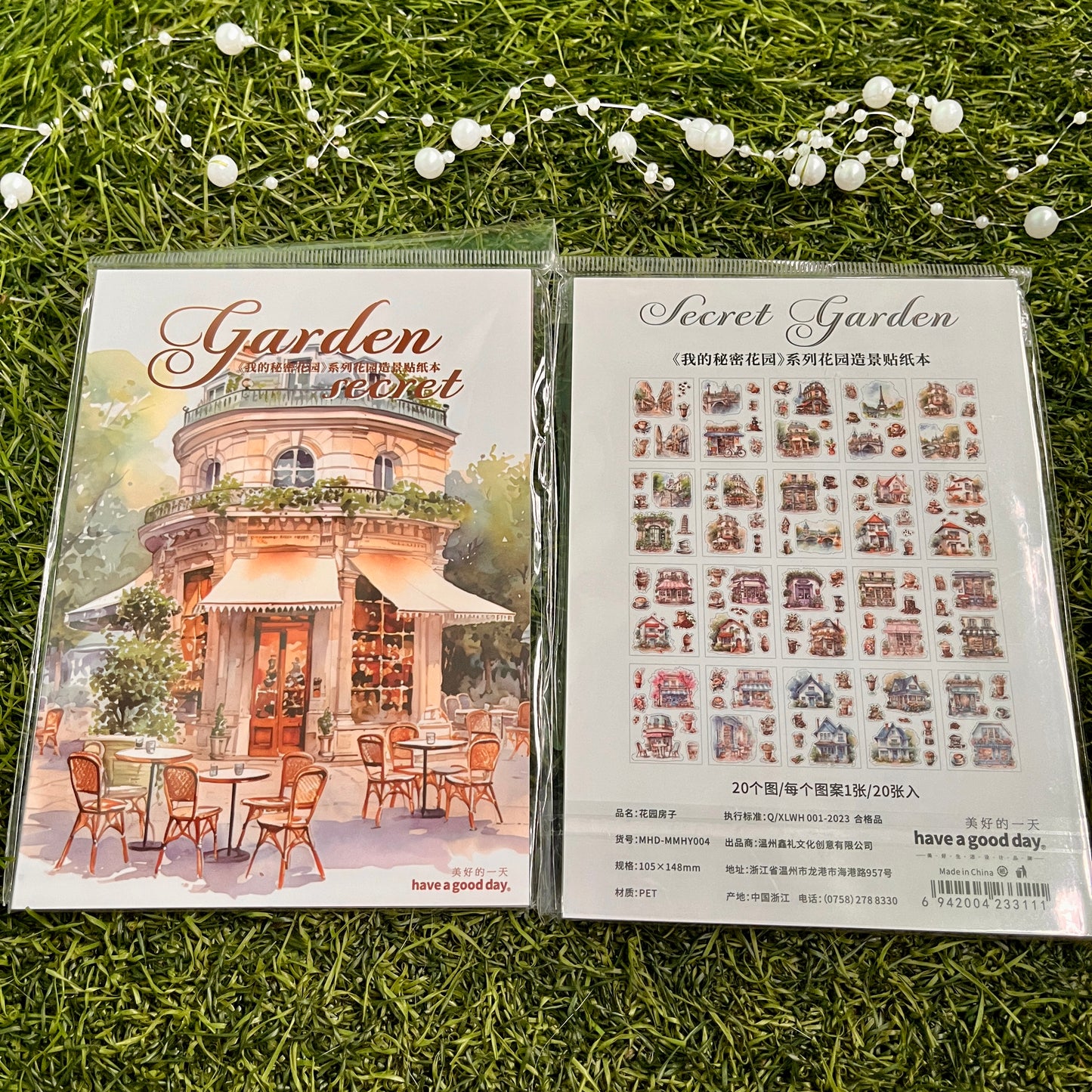 20 Sheets Secret Garden Series Vintage Plant Flower Die Cutting Sticker Book