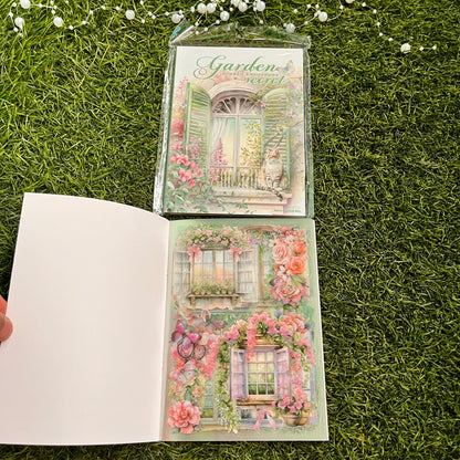 20 Sheets Secret Garden Series Vintage Plant Flower Die Cutting Sticker Book