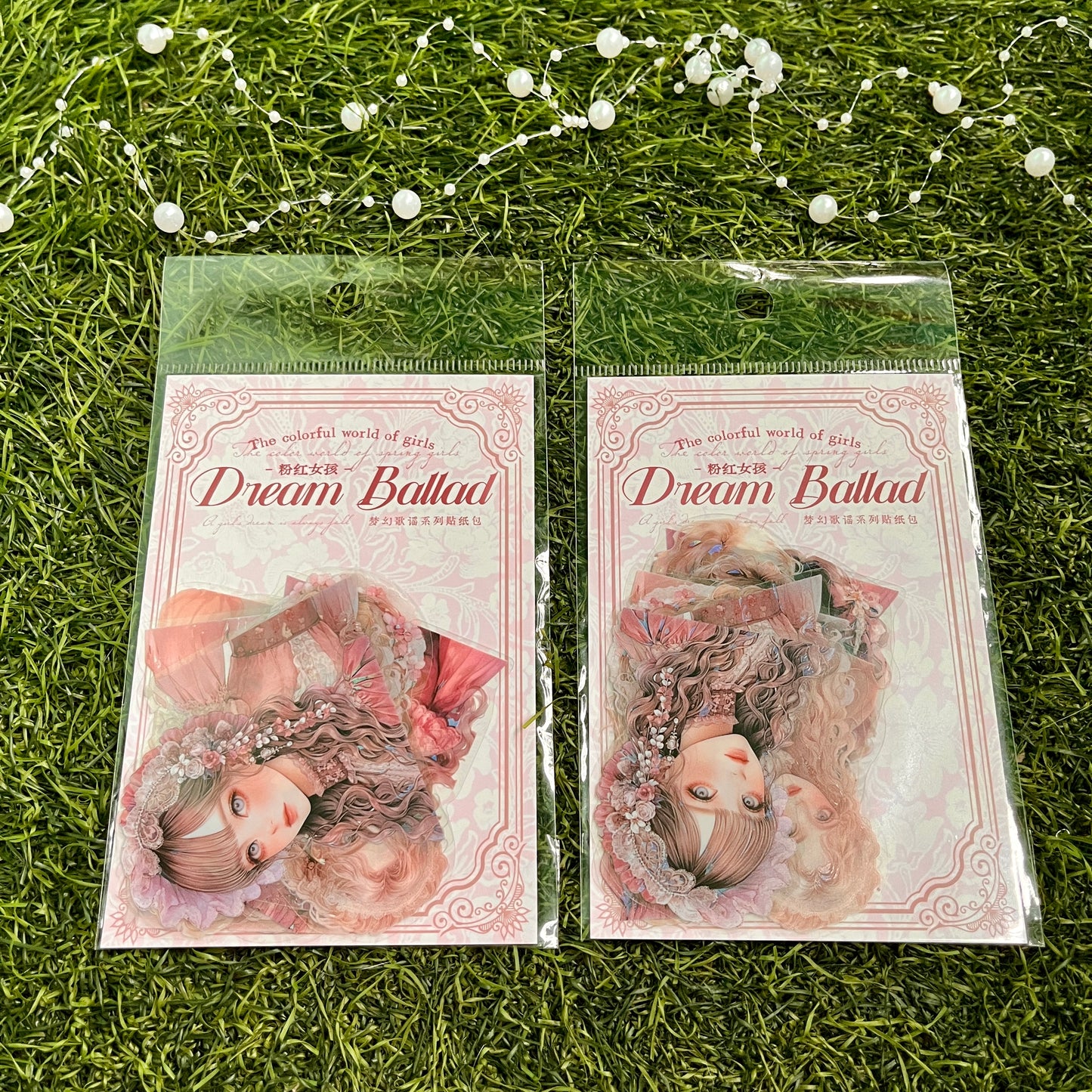 10pcs Dreamy Ballad Series Dreamy Girl Theme Handbook Decoration PET sticker pack