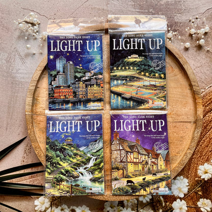 12 Pcs Light Up The Long Night Series Scenery Stickers