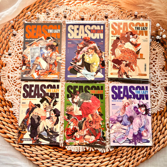 10 Pcs Lazy Season Series Character Theme Stickers