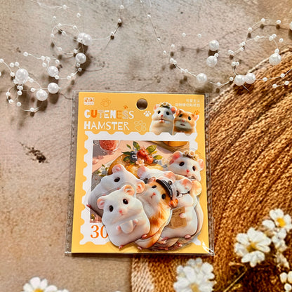 30pcs Cuteness Series Animal Theme Decorative Stickers