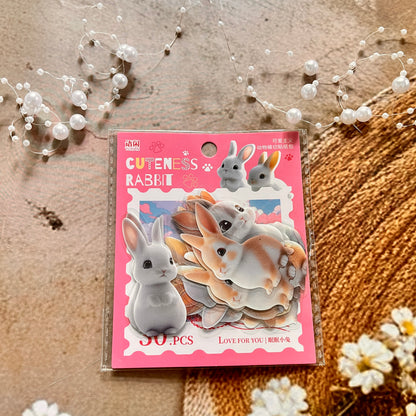 30pcs Cuteness Series Animal Theme Decorative Stickers