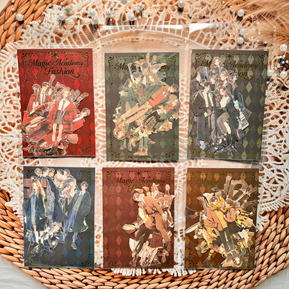 15 Pcs Enchant Academy Fashion Wizard Character Vintage Sticker