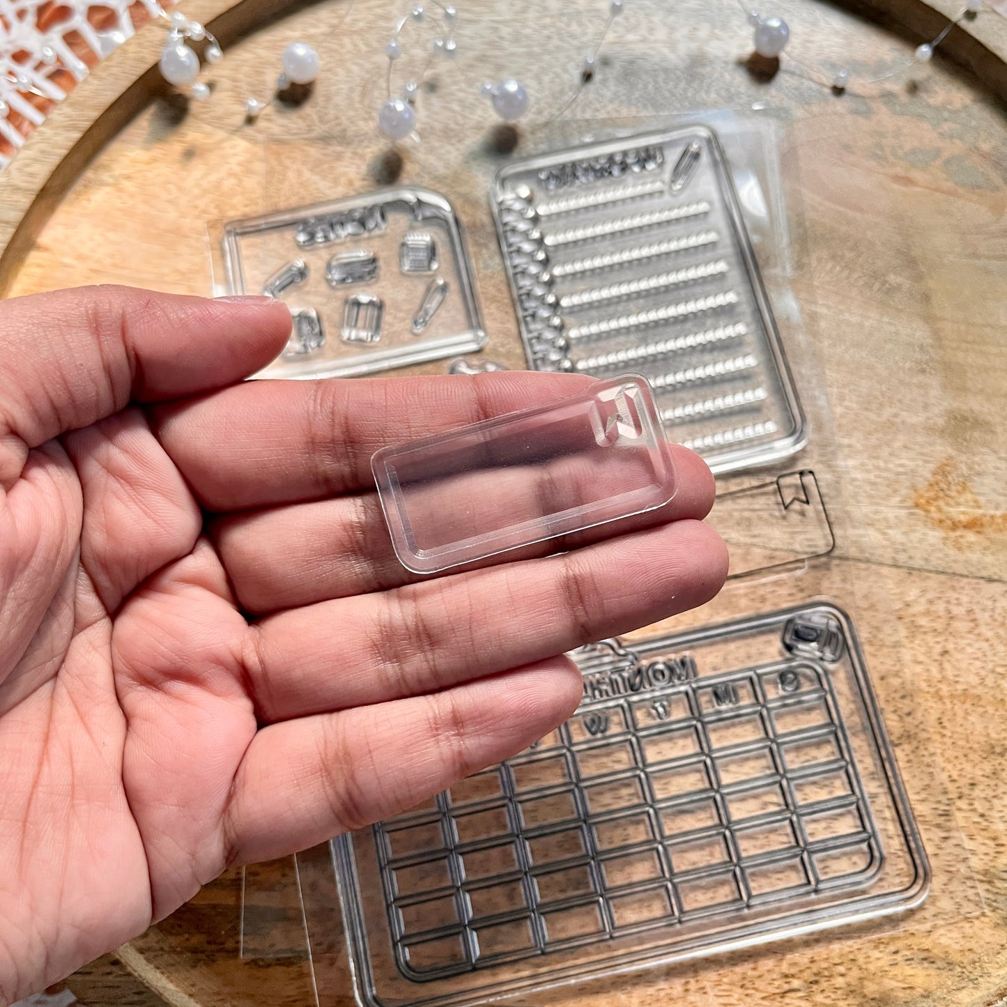 1 Pc Daily Entry Calendar Series Transparent Stamps DIY Planner Stamps