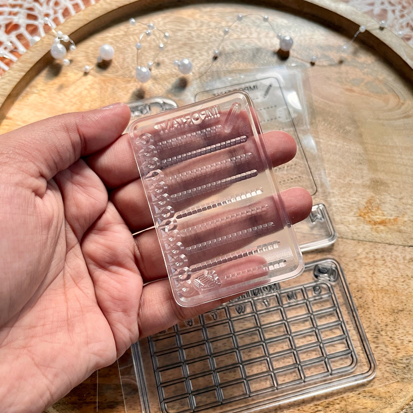 1 Pc Daily Entry Calendar Series Transparent Stamps DIY Planner Stamps