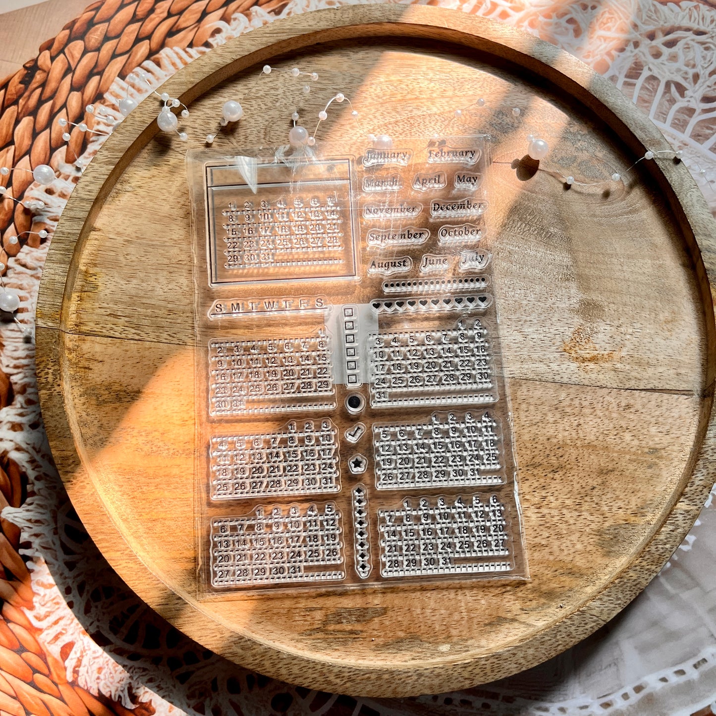 1 Pc Calendar Planner Silicone Clear Stamp DIY Planner