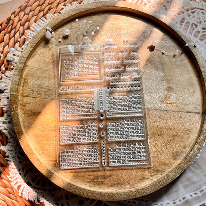 1 Pc Calendar Planner Silicone Clear Stamp DIY Planner