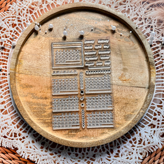 1 Pc Calendar Planner Silicone Clear Stamp DIY Planner