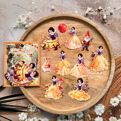 10 Pcs Enchanted Dreams Fairy Tale Journaling Stickers