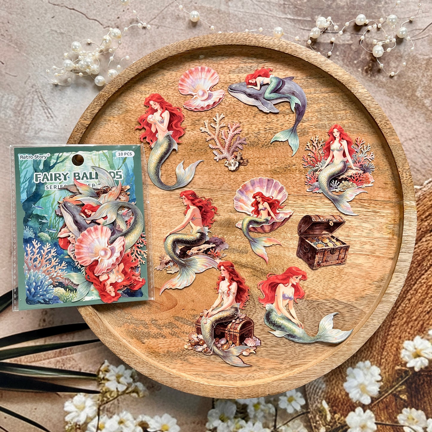 10 Pcs Enchanted Dreams Fairy Tale Journaling Stickers