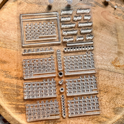 1 Pc Calendar Planner Silicone Clear Stamp DIY Planner