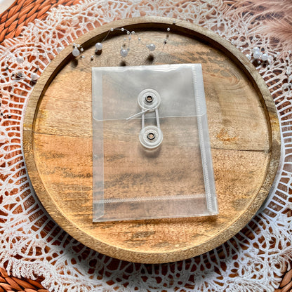 1 Pc Wrap-around Rope Transparent Storage File Bag