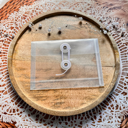 1 Pc Wrap-around Rope Transparent Storage File Bag