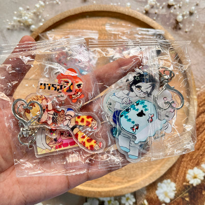 1 Pc Cute Girl Charm Keychain Accessories