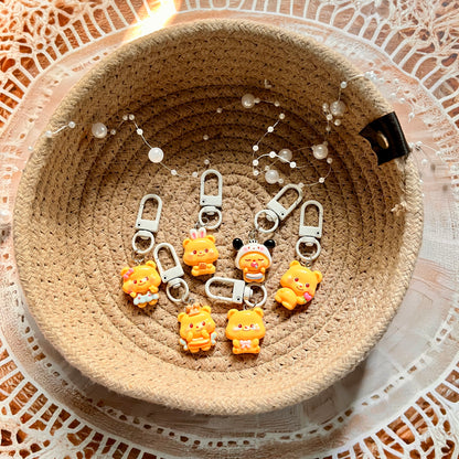 1 Pc Plump Bear Costume Chubby Bear Keychain Charm