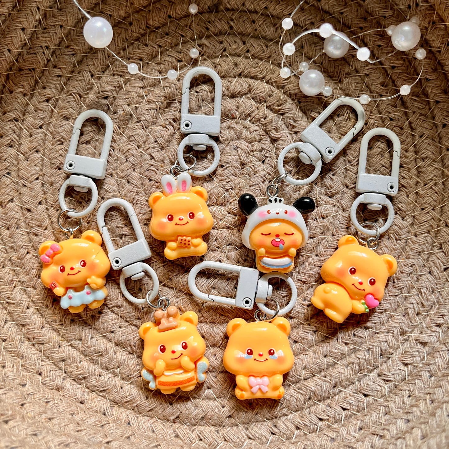 1 Pc Plump Bear Costume Chubby Bear Keychain Charm