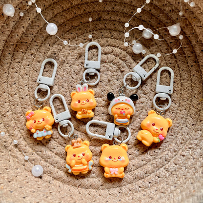 1 Pc Plump Bear Costume Chubby Bear Keychain Charm