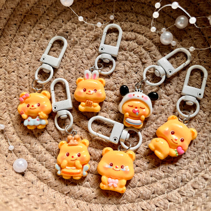 1 Pc Plump Bear Costume Chubby Bear Keychain Charm