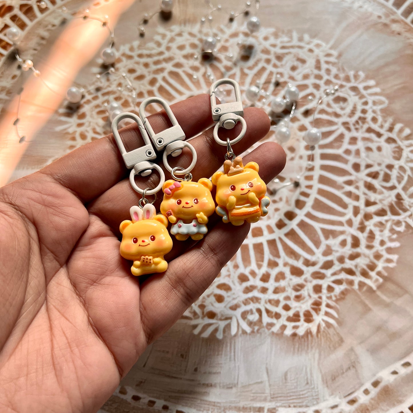 1 Pc Plump Bear Costume Chubby Bear Keychain Charm