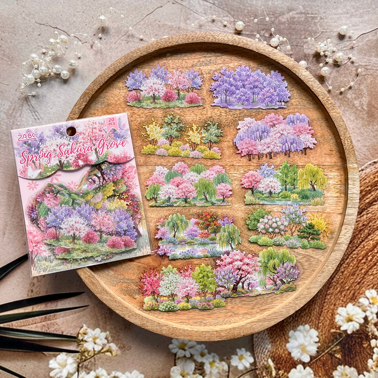 20 Pcs Four Seasons of The Forest Series Journaling Stickers