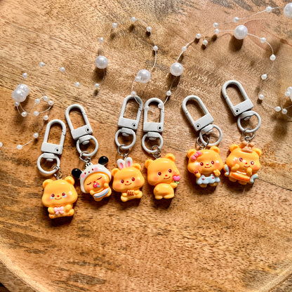 1 Pc Plump Bear Costume Chubby Bear Keychain Charm