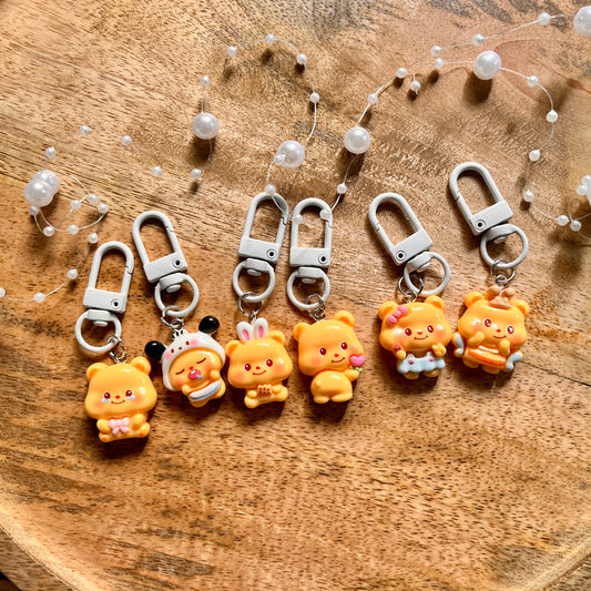 1 Pc Plump Bear Costume Chubby Bear Keychain Charm