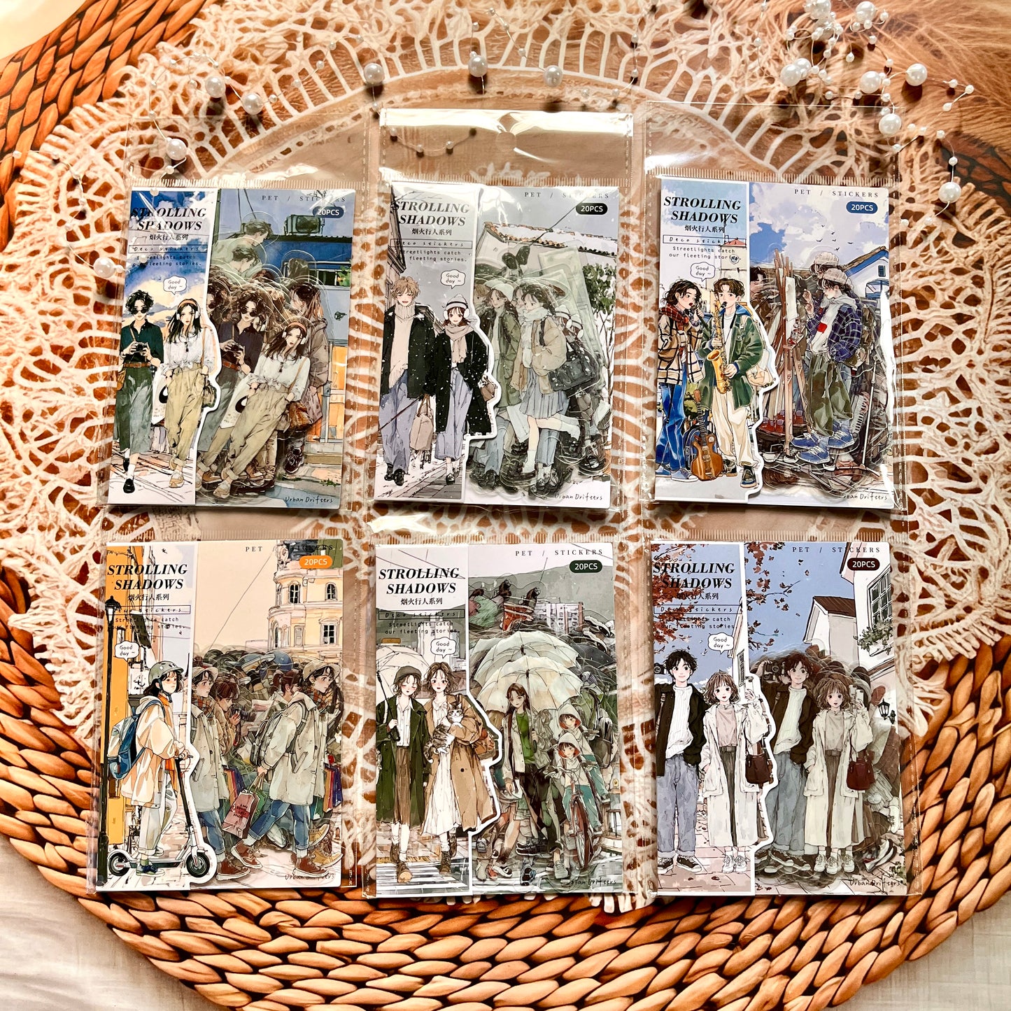 20 Pcs Fireworks Pedestrian Series Original Character Theme Sticker Pack