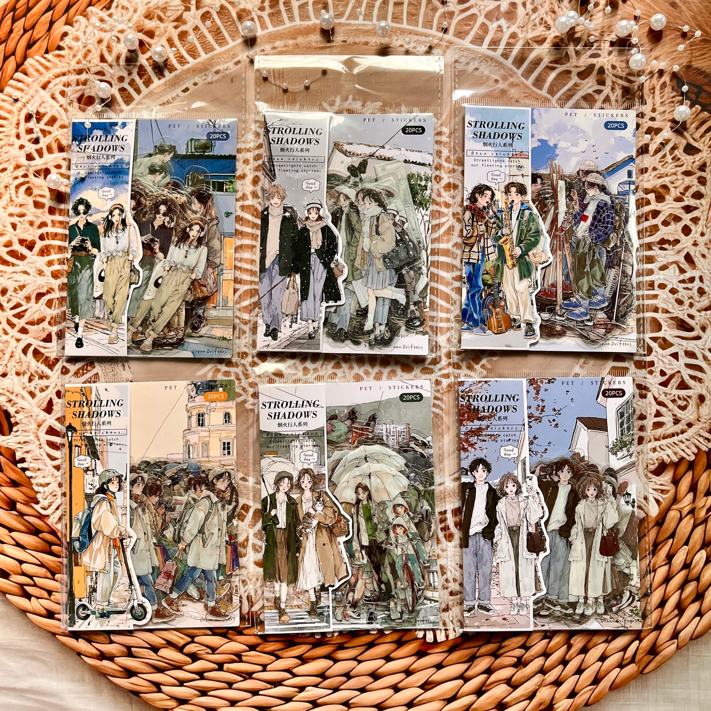 20 Pcs Fireworks Pedestrian Series Original Character Theme Sticker Pack