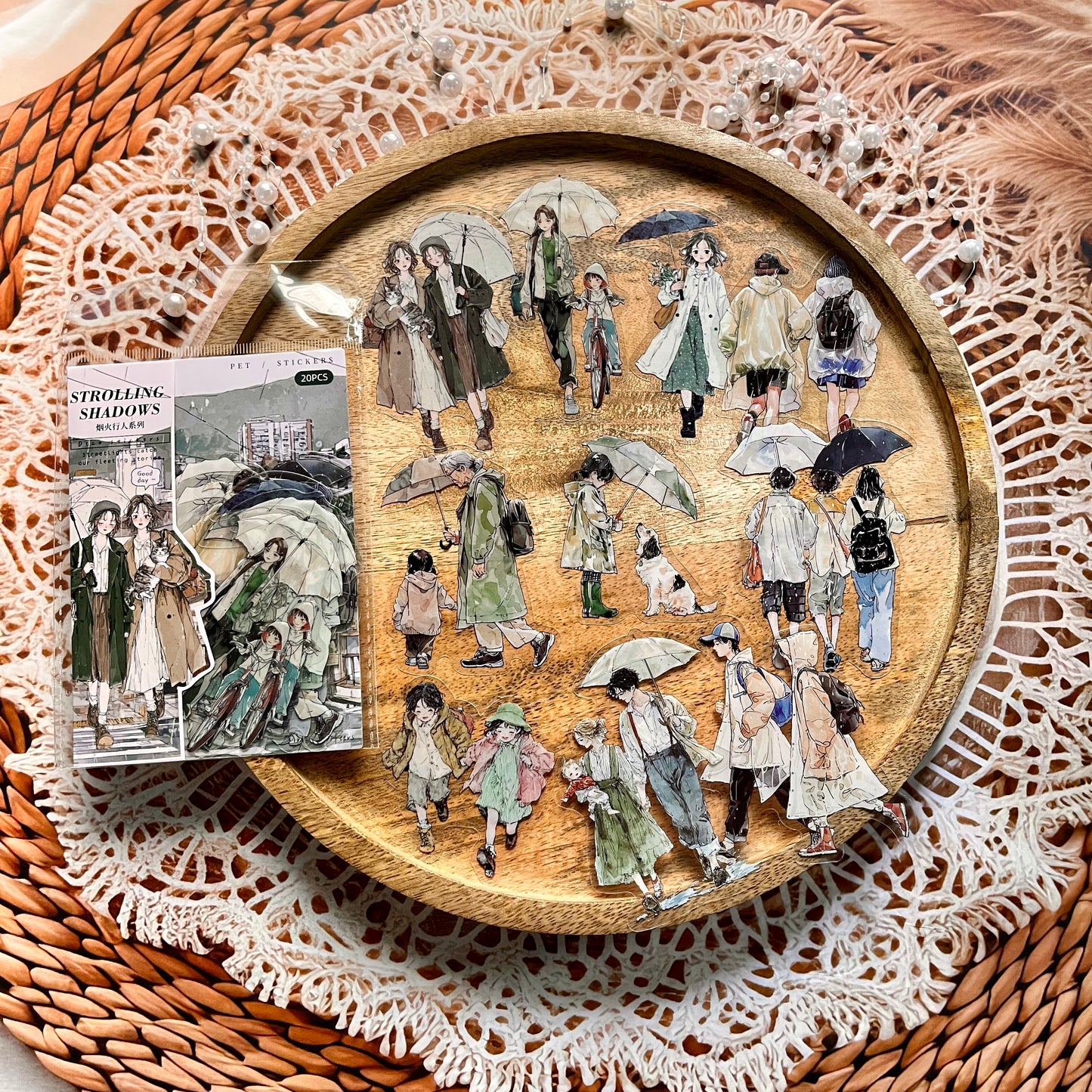 20 Pcs Fireworks Pedestrian Series Original Character Theme Sticker Pack