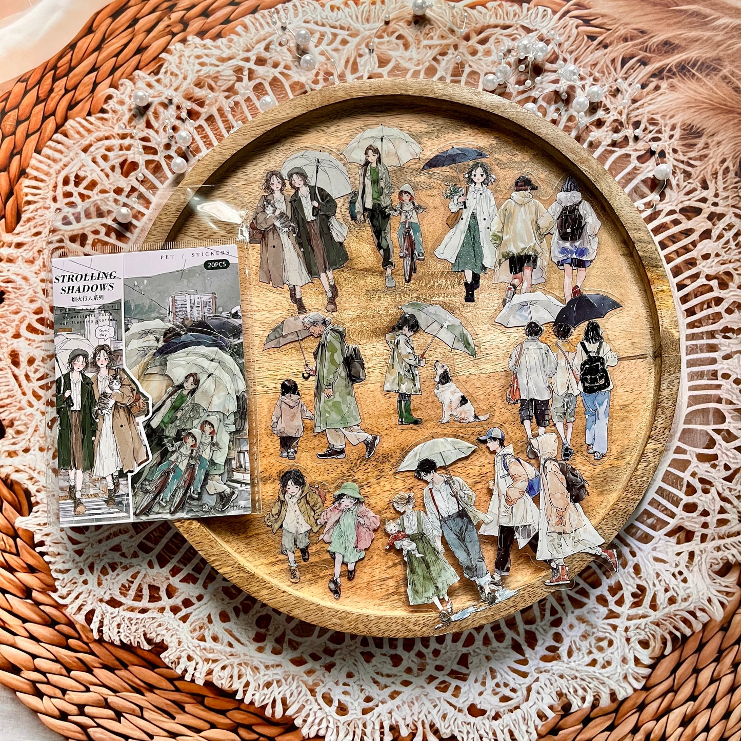 20 Pcs Fireworks Pedestrian Series Original Character Theme Sticker Pack