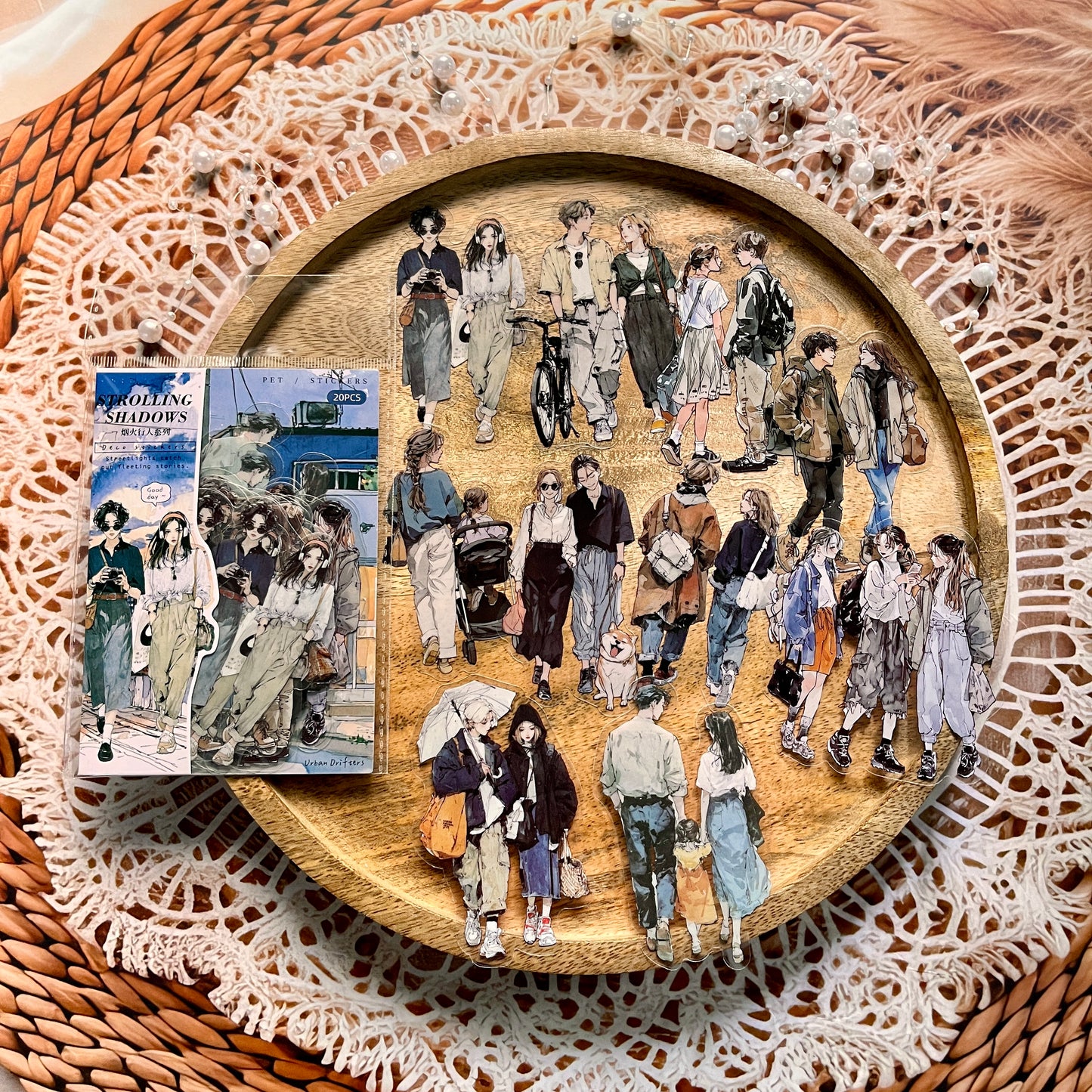 20 Pcs Fireworks Pedestrian Series Original Character Theme Sticker Pack