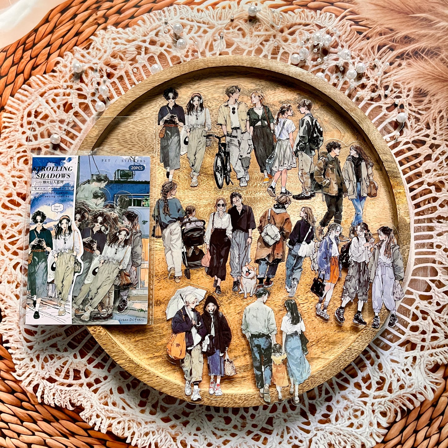 20 Pcs Fireworks Pedestrian Series Original Character Theme Sticker Pack