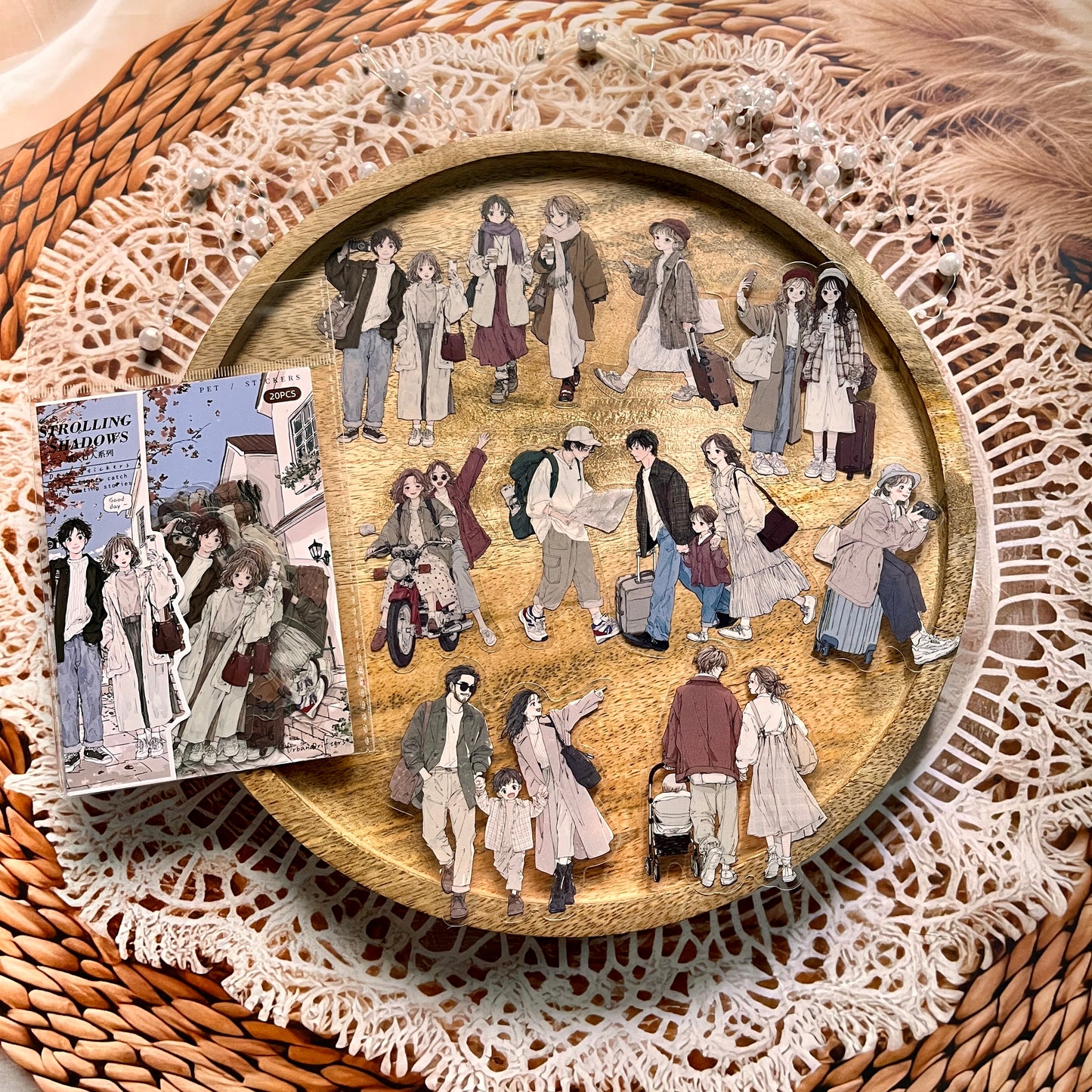 20 Pcs Fireworks Pedestrian Series Original Character Theme Sticker Pack